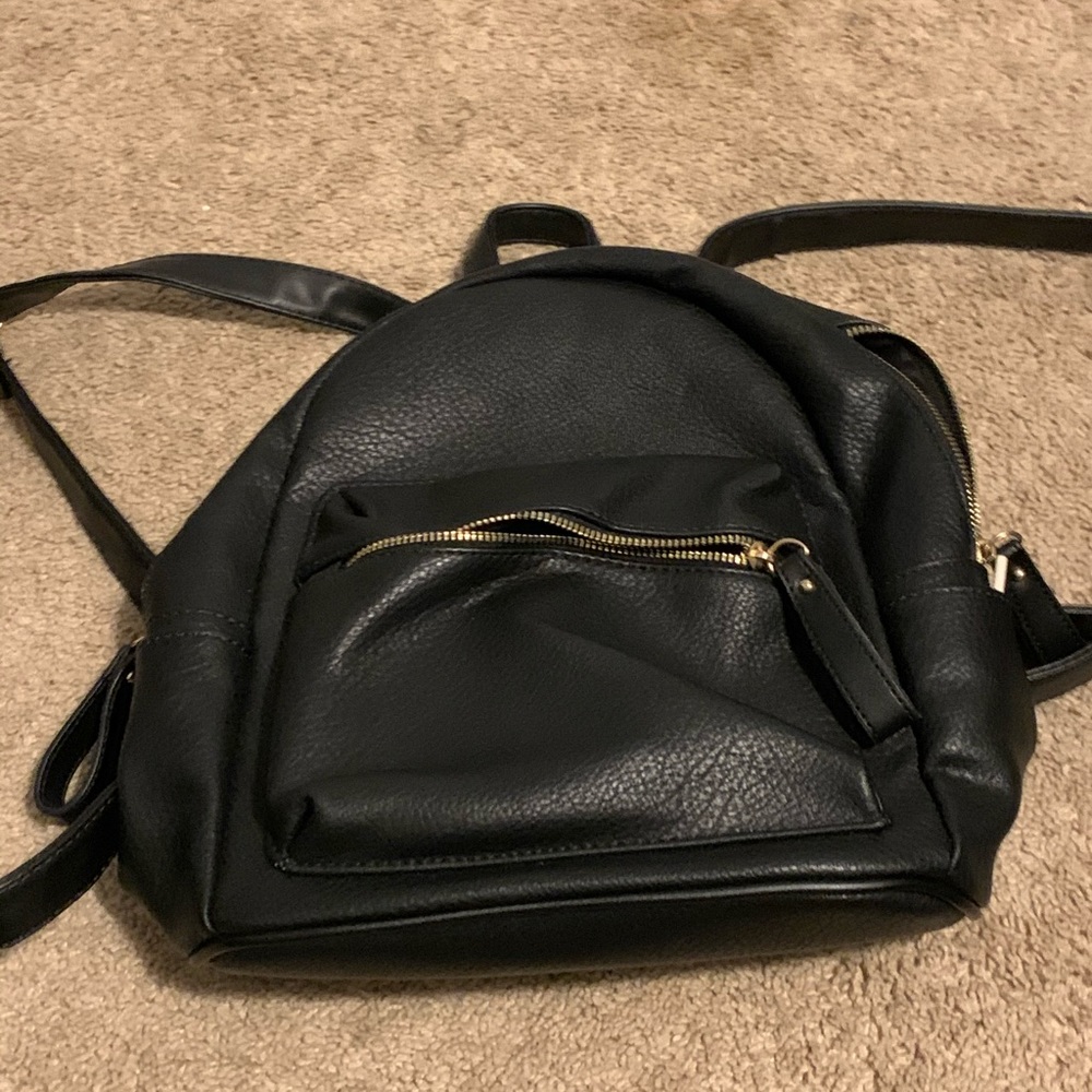 Faux Leather Backpack